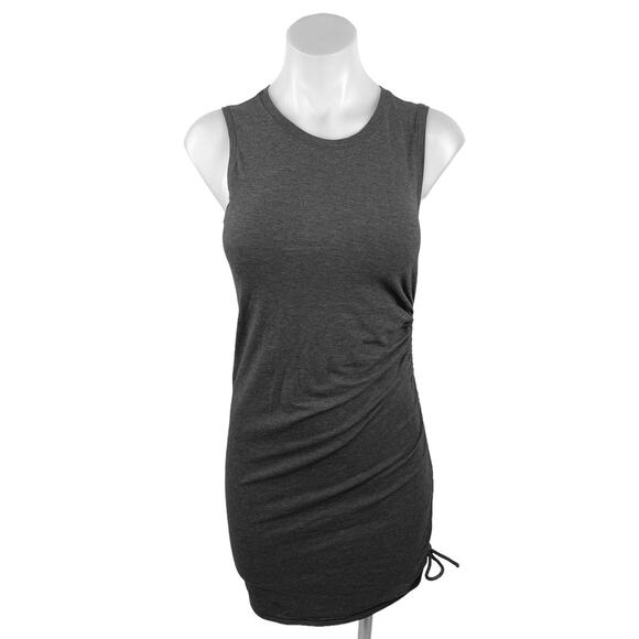 Lululemon Women's Cotton Solid Grey Crew Neck Sleeveless Mini Tank Dress Size 4 - Picture 3 of 6